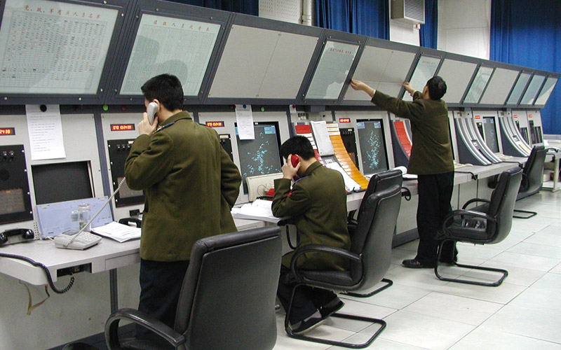 某空軍機場監控電視牆控製台案例照片